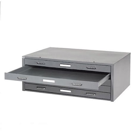 Global Industrial 47W Flat File Cabinet, 5 Drawer, Gray 506826GY